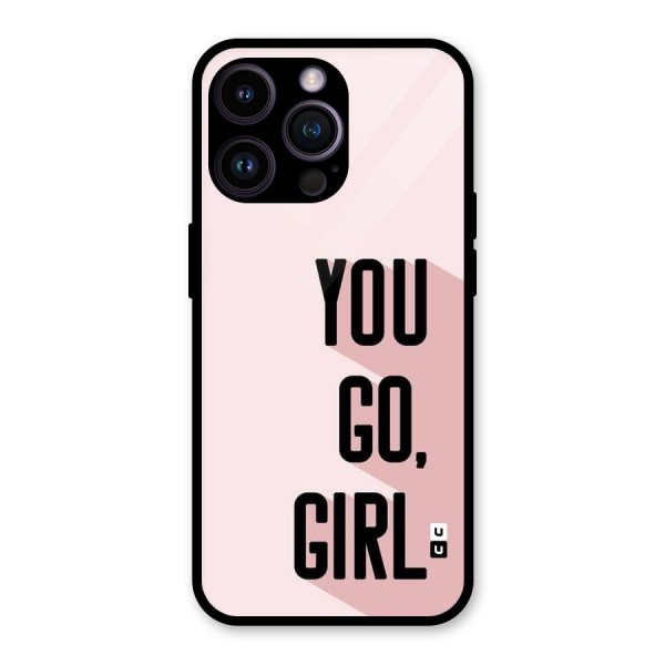 You Go Girl Shadow Glass Back Case for iPhone 14 Pro Max