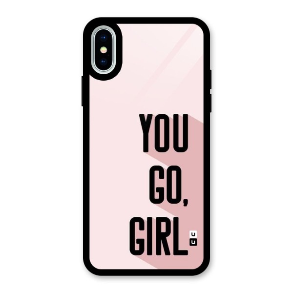 You Go Girl Shadow Glass Back Case for iPhone X