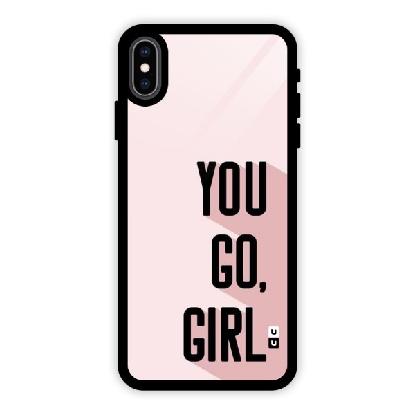You Go Girl Shadow Glass Back Case for iPhone XS Max