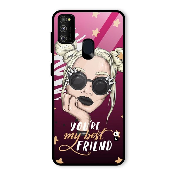 You My Best Friend Glass Back Case for Galaxy M21