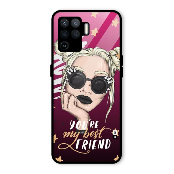 You My Best Friend Glass Back Case for Oppo F19 Pro