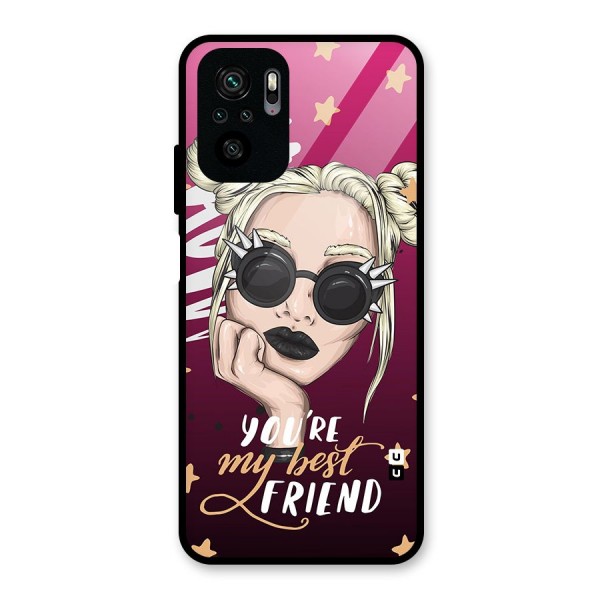 You My Best Friend Glass Back Case for Redmi Note 10S