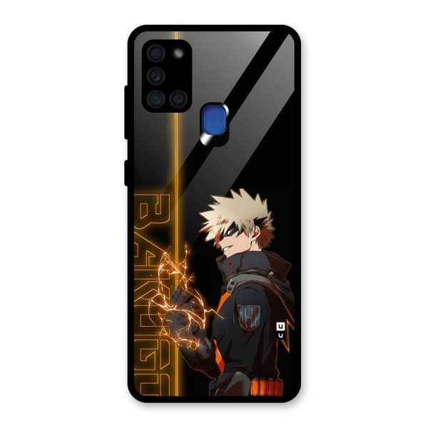 Young Bakugo Glass Back Case for Galaxy A21s
