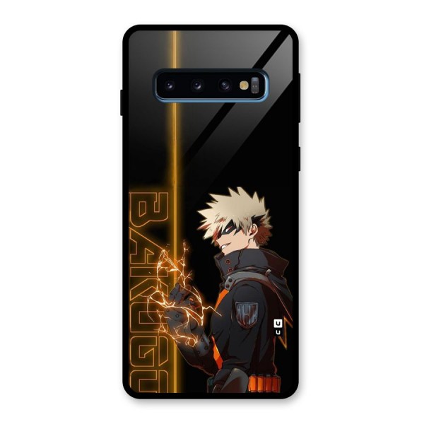 Young Bakugo Glass Back Case for Galaxy S10