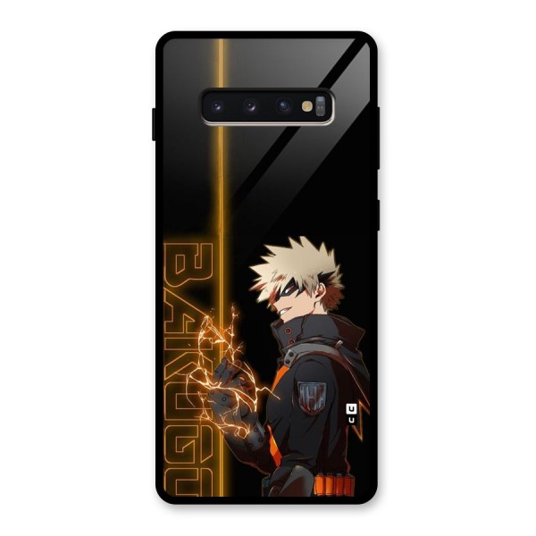 Young Bakugo Glass Back Case for Galaxy S10 Plus