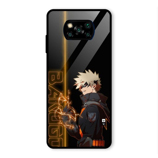 Young Bakugo Glass Back Case for Poco X3 Pro