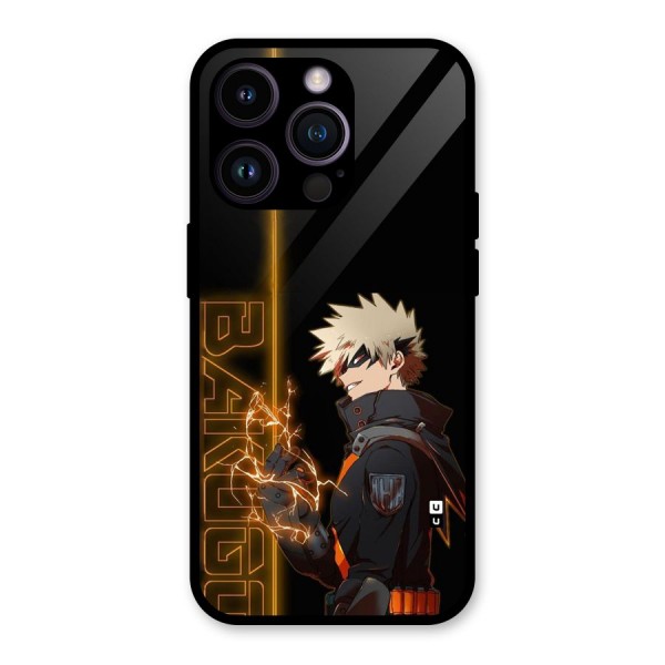 Young Bakugo Glass Back Case for iPhone 14 Pro