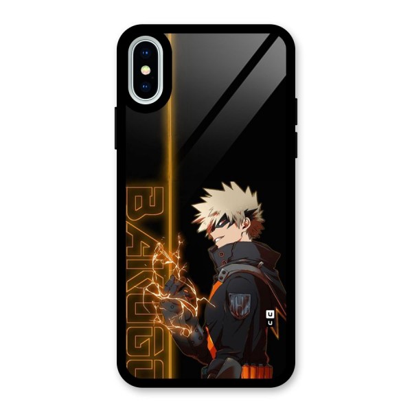 Young Bakugo Glass Back Case for iPhone X