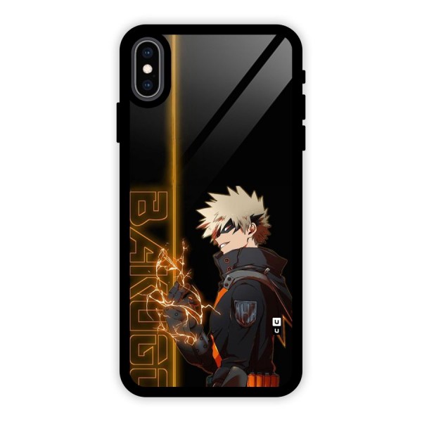 Young Bakugo Glass Back Case for iPhone XS Max