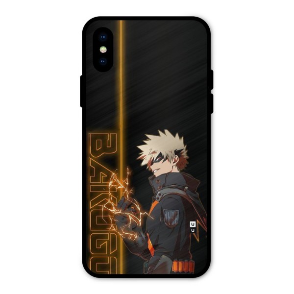 Young Bakugo Metal Back Case for iPhone X