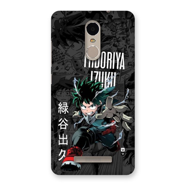 Young Midoriya Back Case for Redmi Note 3