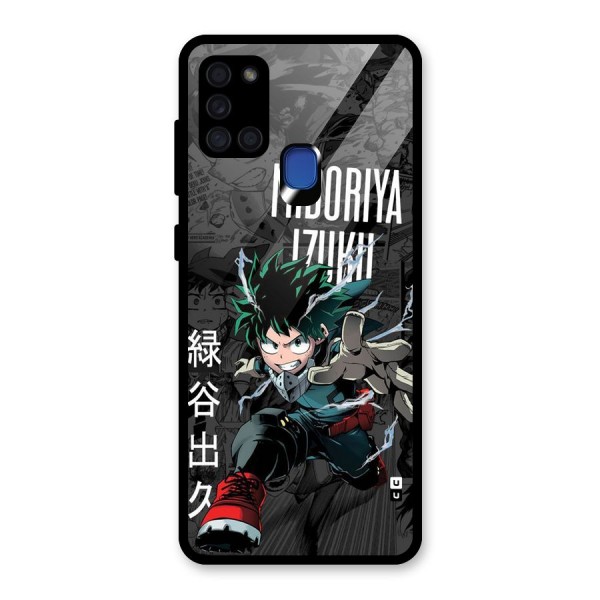 Young Midoriya Glass Back Case for Galaxy A21s