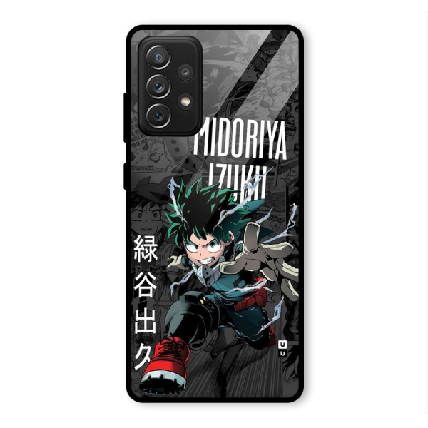 Young Midoriya Glass Back Case for Galaxy A72