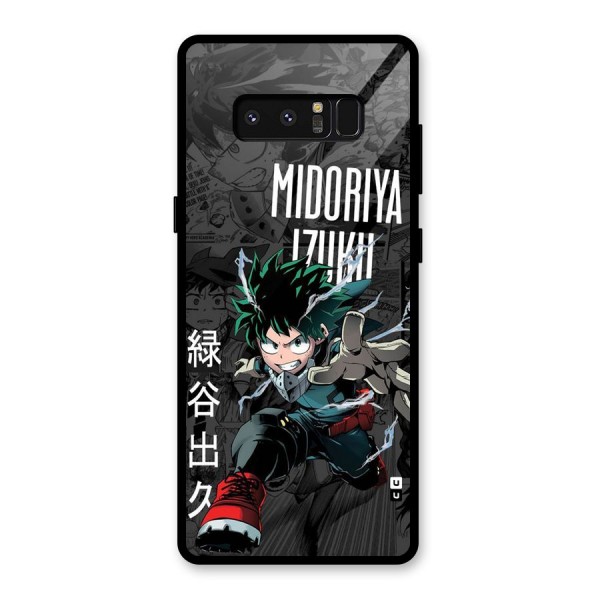 Young Midoriya Glass Back Case for Galaxy Note 8