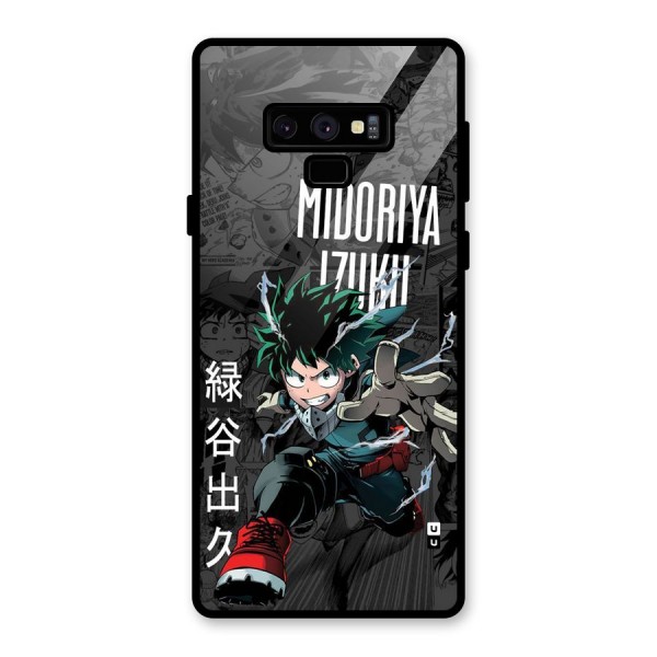 Young Midoriya Glass Back Case for Galaxy Note 9