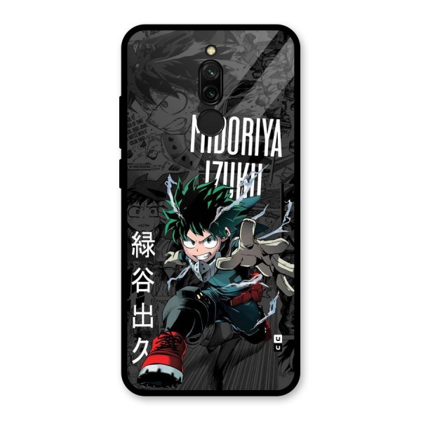 Young Midoriya Glass Back Case for Redmi 8