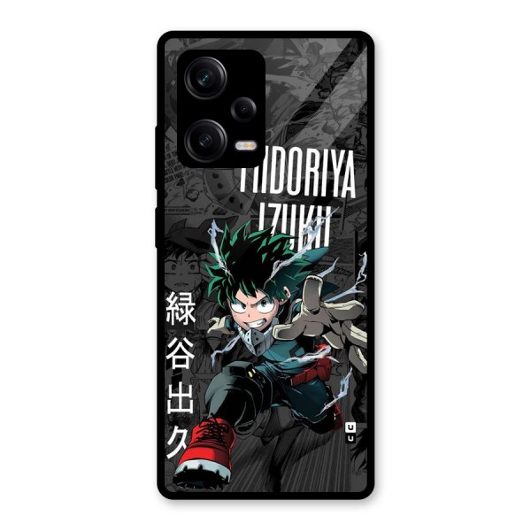 Young Midoriya Glass Back Case for Redmi Note 12 Pro