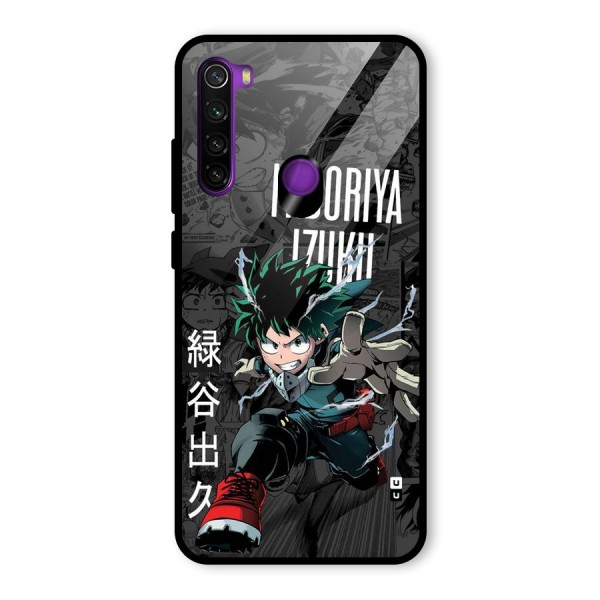 Young Midoriya Glass Back Case for Redmi Note 8