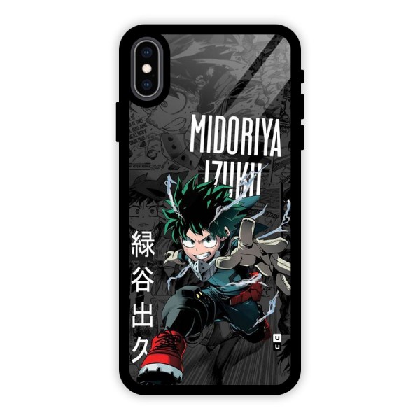 Young Midoriya Glass Back Case for iPhone XS Max