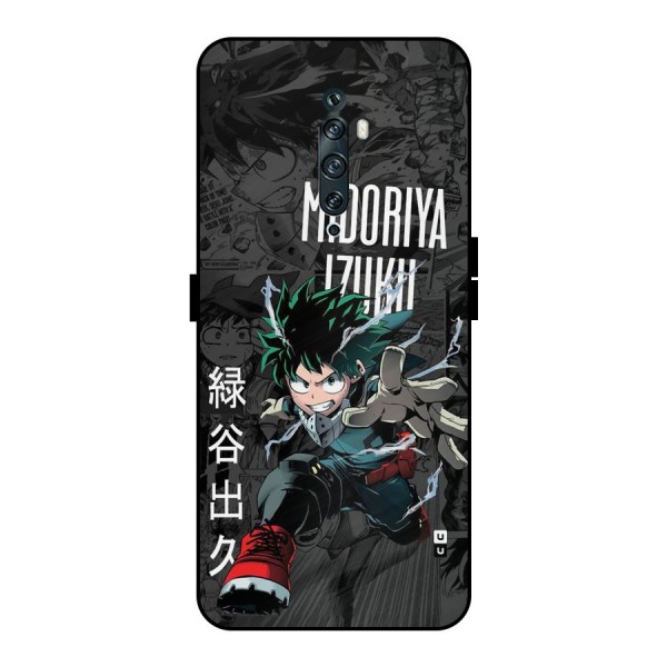 Young Midoriya Metal Back Case for Oppo Reno2 F