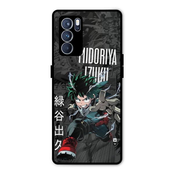 Young Midoriya Metal Back Case for Oppo Reno6 Pro 5G