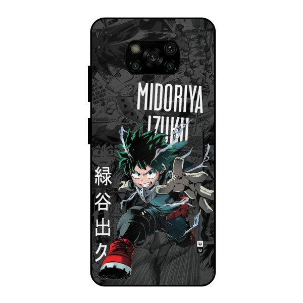 Young Midoriya Metal Back Case for Poco X3