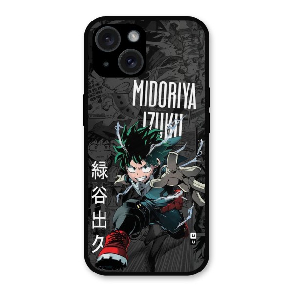 Young Midoriya Metal Back Case for iPhone 15