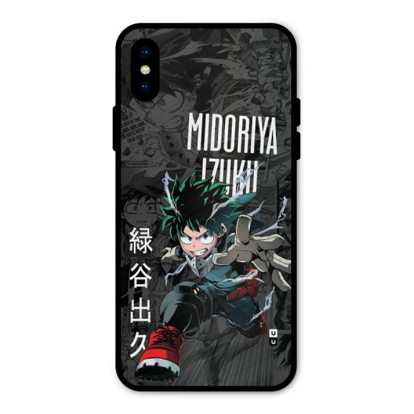Young Midoriya Metal Back Case for iPhone X