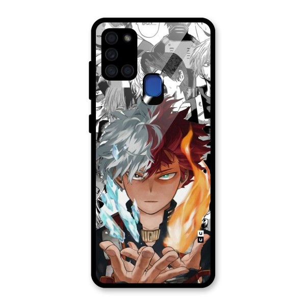 Young Todoroki Glass Back Case for Galaxy A21s