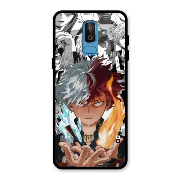 Young Todoroki Glass Back Case for Galaxy J8