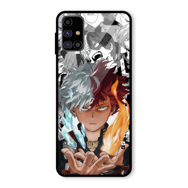 Young Todoroki Glass Back Case for Galaxy M31s