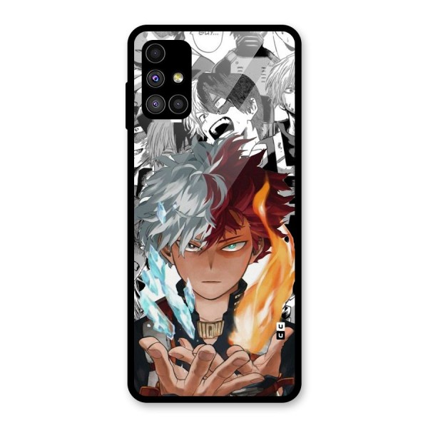 Young Todoroki Glass Back Case for Galaxy M51