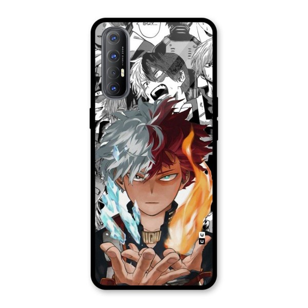 Young Todoroki Glass Back Case for Oppo Reno3 Pro
