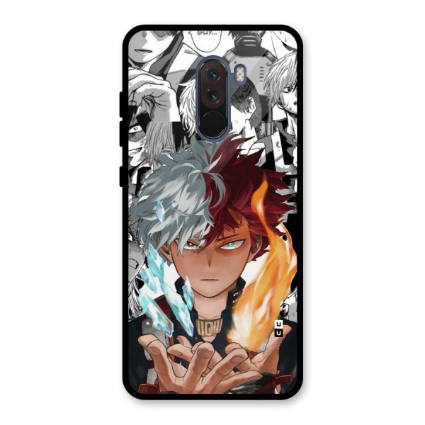 Young Todoroki Glass Back Case for Poco F1
