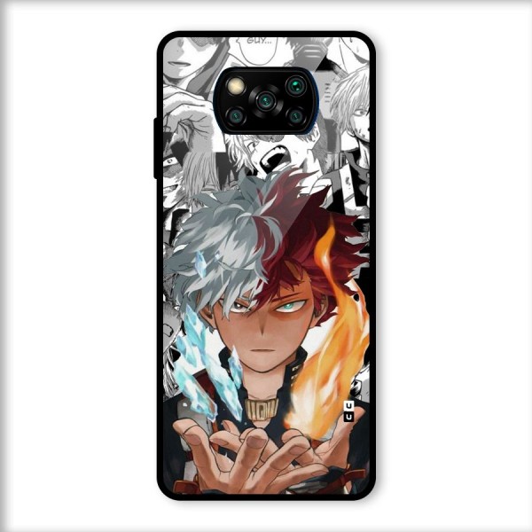 Young Todoroki Glass Back Case for Poco X3