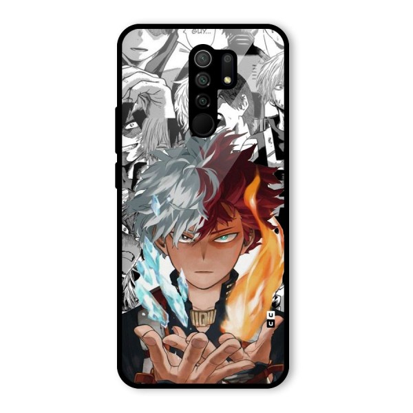 Young Todoroki Glass Back Case for Redmi 9 Prime