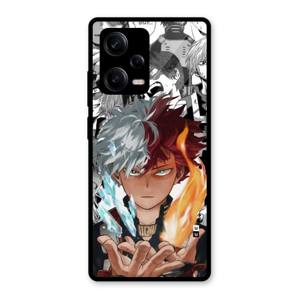 Young Todoroki Glass Back Case for Redmi Note 12 Pro