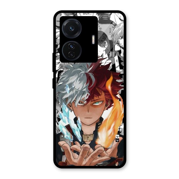 Young Todoroki Glass Back Case for Vivo T1 Pro