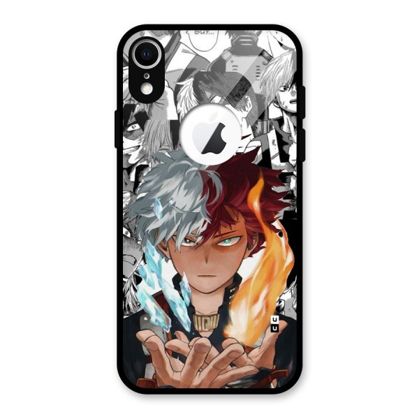 Young Todoroki Glass Back Case for iPhone XR Logo Cut