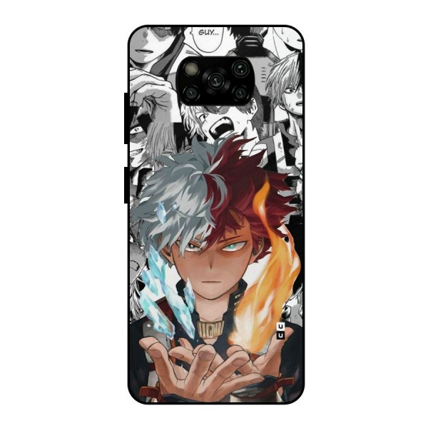 Young Todoroki Metal Back Case for Poco X3