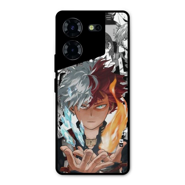 Young Todoroki Metal Back Case for Tecno Pova 5 Pro 5G