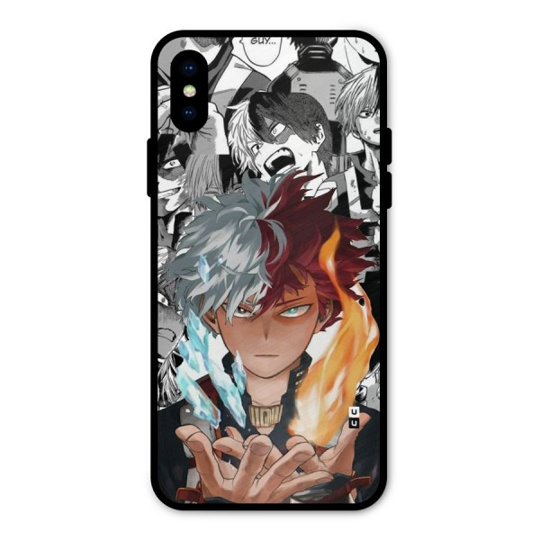 Young Todoroki Metal Back Case for iPhone XS
