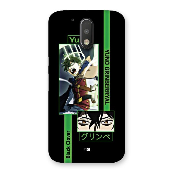 Yuno Black Clover Back Case for Moto G4 Plus