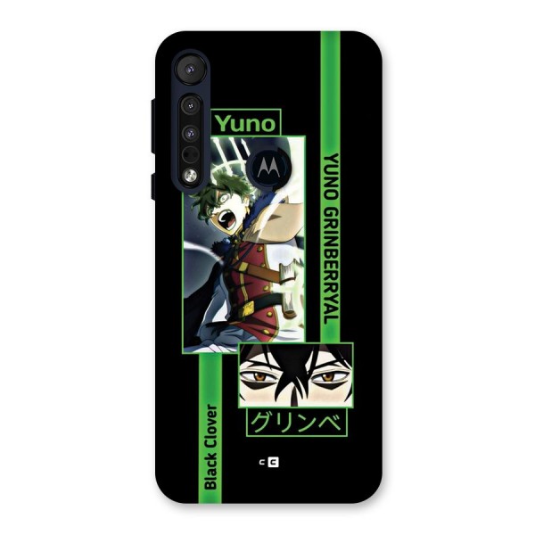 Yuno Black Clover Back Case for Motorola One Macro