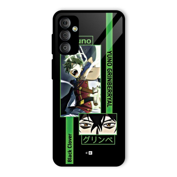 Yuno Black Clover Glass Back Case for Galaxy F23