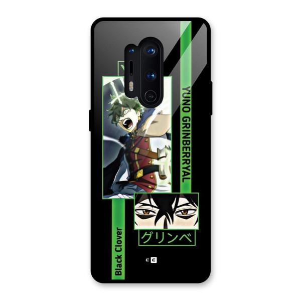 Yuno Black Clover Glass Back Case for OnePlus 8 Pro