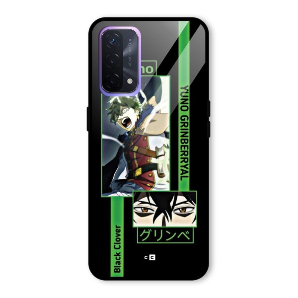 Yuno Black Clover Glass Back Case for Oppo A74 5G