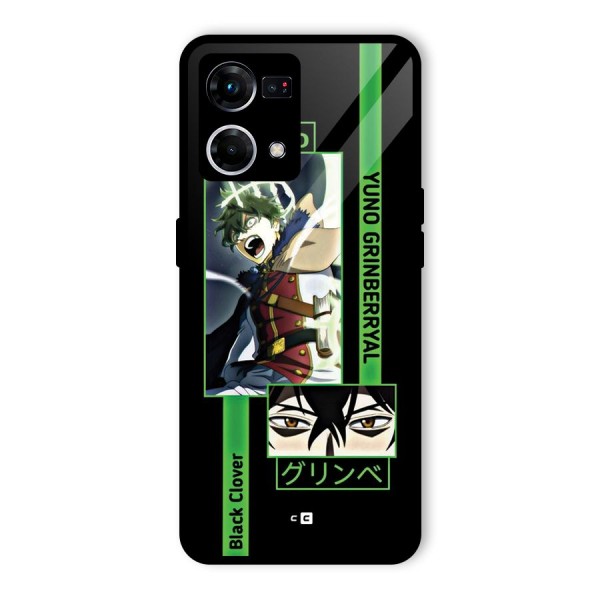Yuno Black Clover Glass Back Case for Oppo F21 Pro 4G