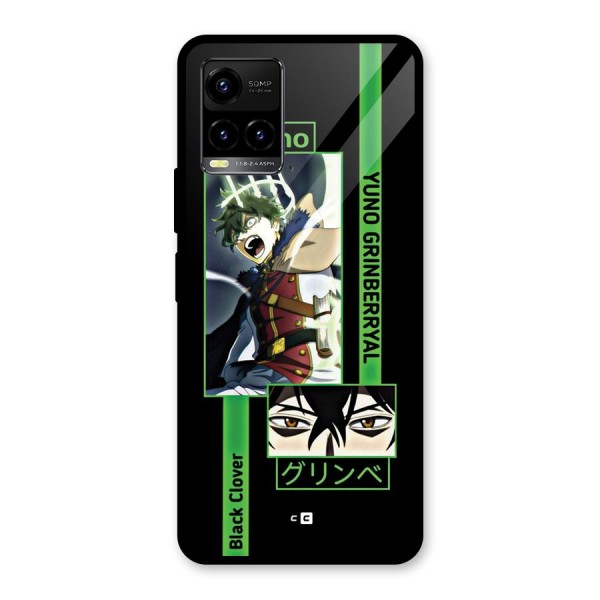Yuno Black Clover Glass Back Case for Vivo Y33s