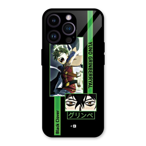 Yuno Black Clover Glass Back Case for iPhone 14 Pro Max